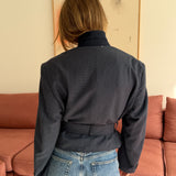 Belted blazer in Blue