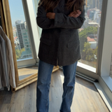 Stunning high neck collarless jacket