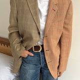 Gorgeous beige and pink silk and light wool weave