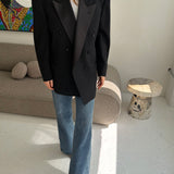 Dior black double-breasted tuxedo blazer