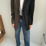 Stunning grey pinstriped and greige two toned blazer