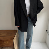 Double breasted smoking blazer