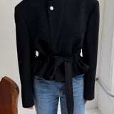 Belted blazer in Black