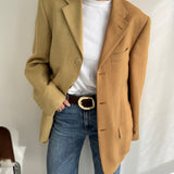 Contrasted blazer in coral tones