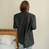 Deep green button back blazer