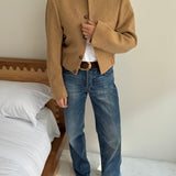 Bomber jacket in camel