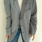 Baby blue contrasted blazer