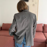 Green double-breasted Button back blazer