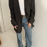 Dark green and grey speckered houndstooth blazer