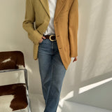 Contrasted blazer in coral tones