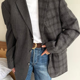 Contrasted blazer in grey tones