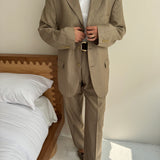 Pale subtle striped suit