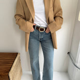 Camel hair blazer