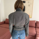 Grey speckered Belted blazer