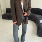 Brown herringbone Dior blazer