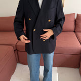 Double-breasted Button back blazer