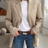Speckered pale yellow blazer