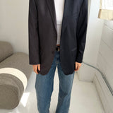Contrasted blazer in solid blue and deep purple checkered (Express shipping)