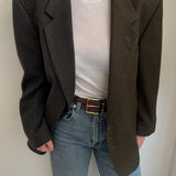 Green speckered contrasted toned blazer