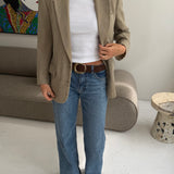 Beautiful vintage taupe textured Dior blazer
