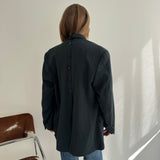 Emerald green button back blazer