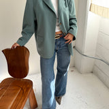Stunning blazer in light blue cashmere and wool mix