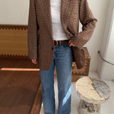 Stunning blazer in big red houndstooth