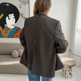 Stunning khaki button back blazer