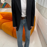 Heavy grey wool classic blazer