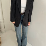 Grey herringbone blazer