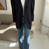 Solid navy Dior blazer