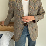 Stunning retro blazer in plaid
