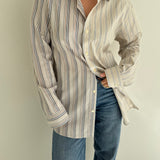 Contrasted shirt in brown tones