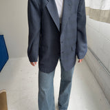 Blue plaid blazer