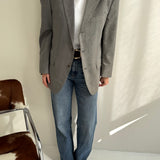 Contrasted blazer in checkered tones