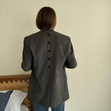 Grey button back blazer