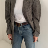 Grey speckered subtle zig zag blazer