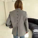 Pale grey button back blazer