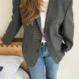Grey blue toned contrasted blazer