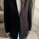 Contrasted blazer in blue and purple checkered Express shipping)
