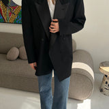 Dior black double-breasted tuxedo blazer