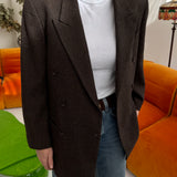 Stunning chocolate brown double breasted blazer