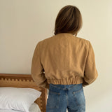 Bomber jacket in camel
