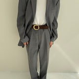 Pale grey pinstriped suit Dior suit