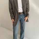 Grey speckered subtle zig zag blazer