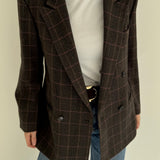 Double breasted blazer in brown with beautiful detailing