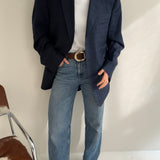 Stunning blue toned contrasted blazer