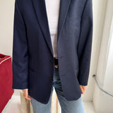 Contrasted blazer in navy and blue checkered (Express shipping)