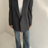 Grey double breasted blazer