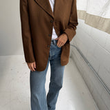 Unique blazer in brown